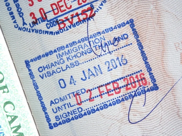 Tampon passeport Thaïlande