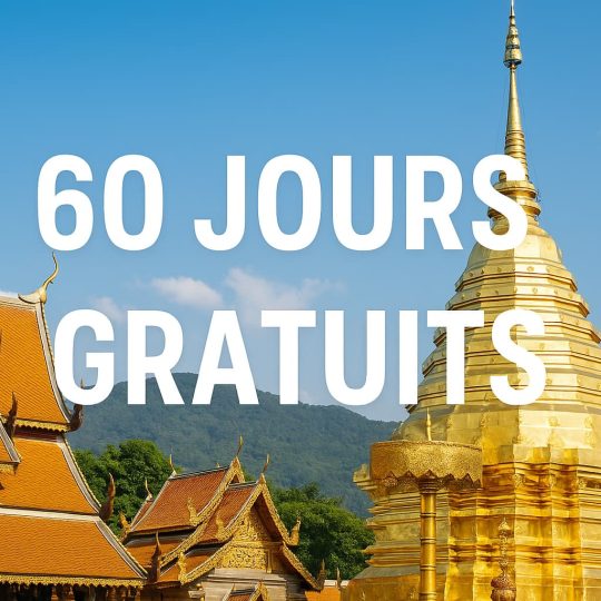 60 jours sans visa offert en Thaïlande
