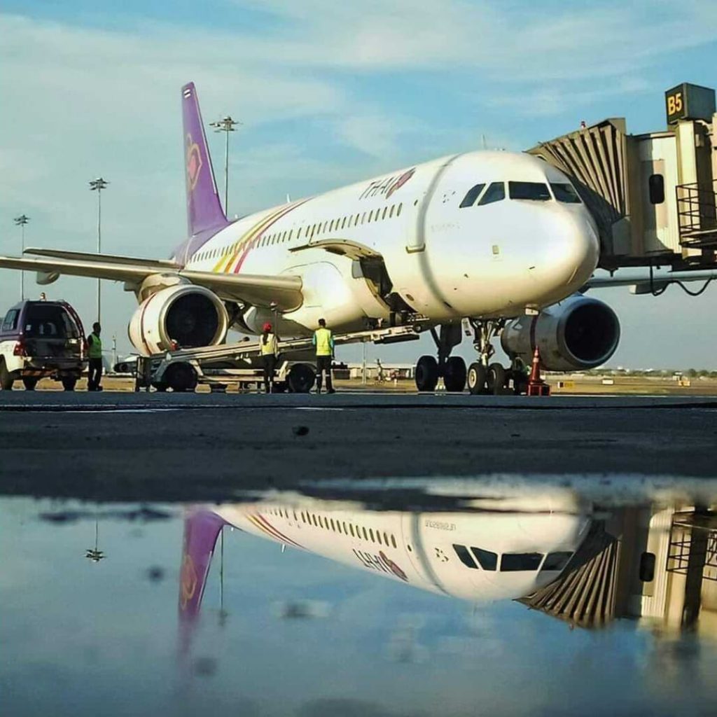 Avion Thaï Airways - Bangkok vers Chiang Mai
