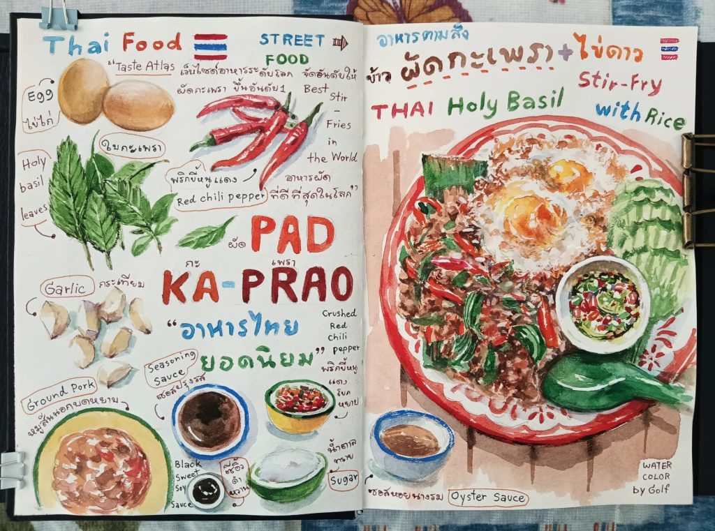 Ingrédients du Pad Kra Pao