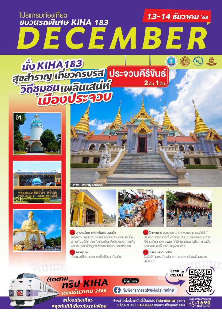 Itinéraire du train KiHa 183 – Prachuap Khiri Khan (13–14 décembre 2025)