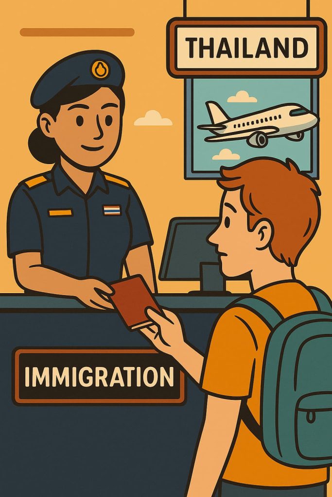 immigration Thaïlande contrôle du billet retour ou de continuation