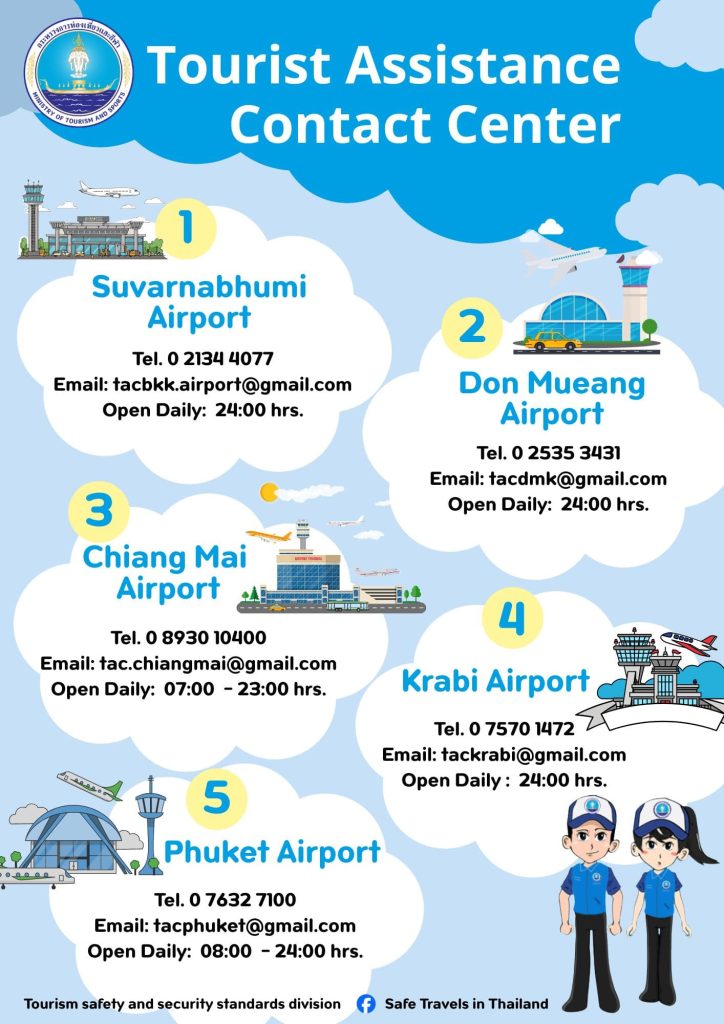 Assistance officielle pour les touristes thailande vol annulé touriste bloqué