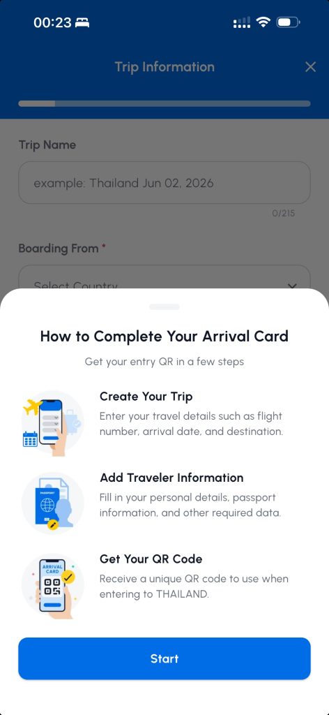 apps THIM immigration Thaïlande